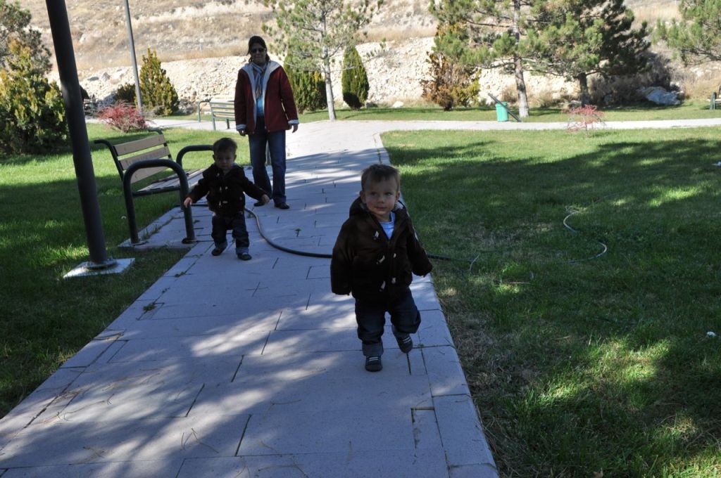 ikizler ve Çiçek yürüyüşte
