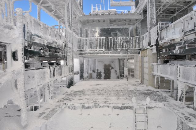 Teleferik istasyonunun yanaşma peronu