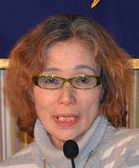 Kenji Goto'nun annesi bu sabah (foto: FCCJ)